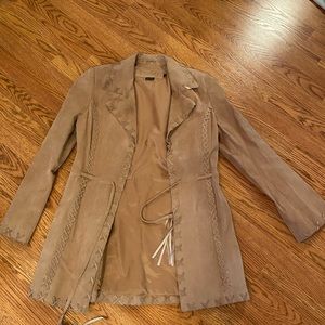 Vintage Suede Long Tribal Jacket size 6
